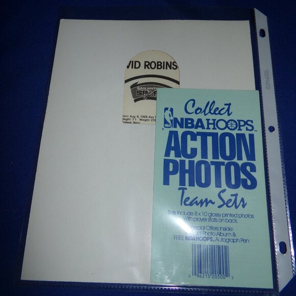 Vintage OFFICIAL NBA HOOPS BASKETBALL PRINT DAVID ROBINSON - SAN ANTONIO SPURS - Picture 3 of 3